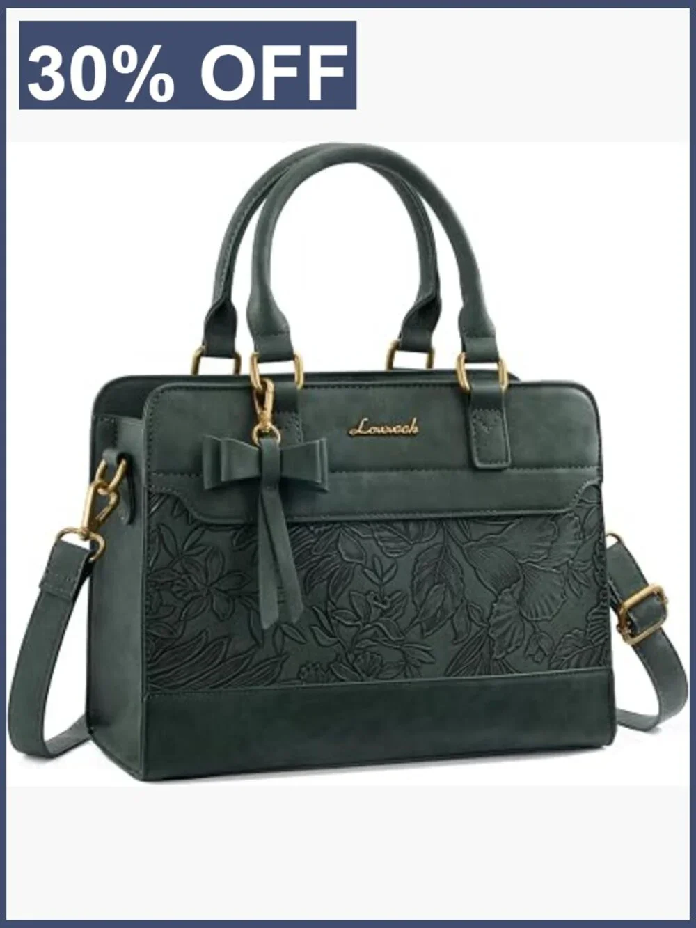 Leather Satchel Handbag Crossbody Tote Shoulder Bag with Zipper Laptop Purse